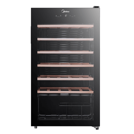 Midea Wine Cooler | MDRW150FGG22W | Energy efficiency class Class G | Free standing | Bottles capacity 34 | Black