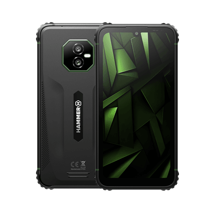 Hammer Ranger 256 GB must/roheline nutitelefon