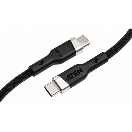 Laadimiskaabel Aten 2L-3101P240, USB-C – USB-C, 240 W, punutud, 1 m