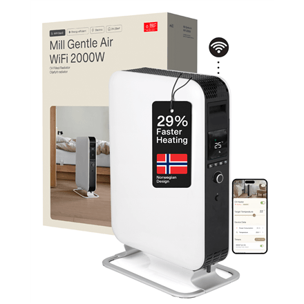 Õliradiaator Mill OIL2000WIFI3 GEN3, 2000 W, WiFi, valge