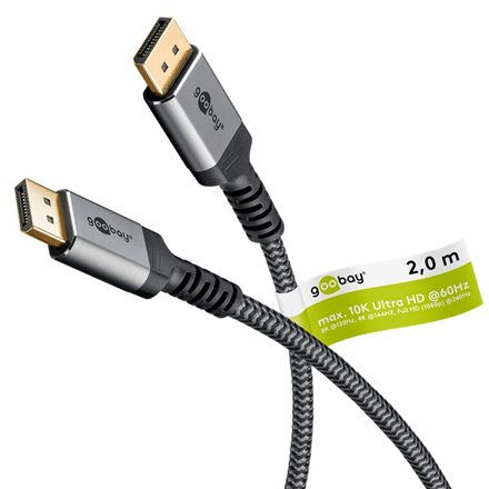 Goobay | DisplayPort Cable 2.0/2.1, 80 Gbit/s | 75685 | DisplayPort to  DisplayPort