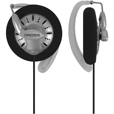 Koss KSC75 wired clip-on headphones, silver