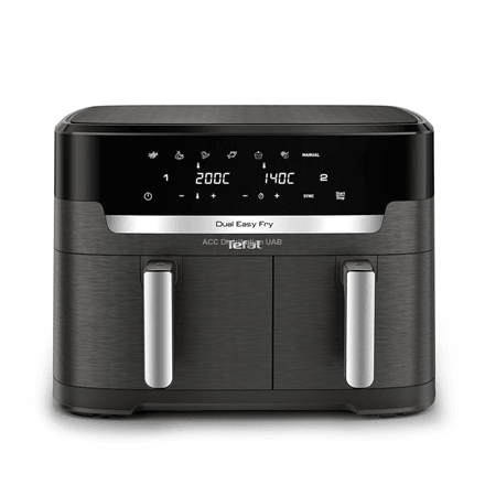 TEFAL | Air Fryer | EY942HE0 Easy Fry Dual XXL | Power 2700 W | Capacity 11 L | Dark Grey