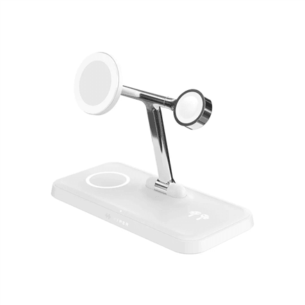 Hyper HyperJuice Qi2 4-in-1 charging stand, white