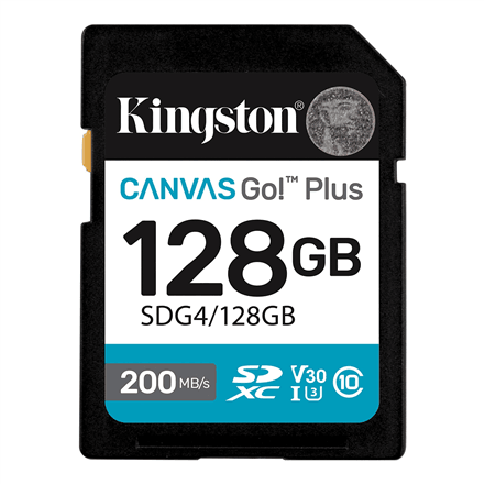 Kingston Canvas Go! Plus SD 128 GB mälukaart