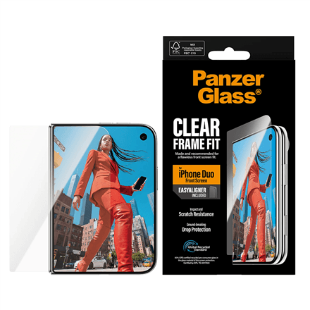 PanzerGlass FrameFit screen protector with EasyAligner, iPhone Duo