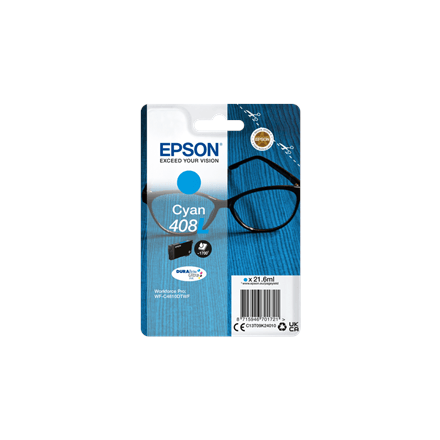 Epson 408L DURABrite Ultra tindikassett, tsüaan, 21,6 ml