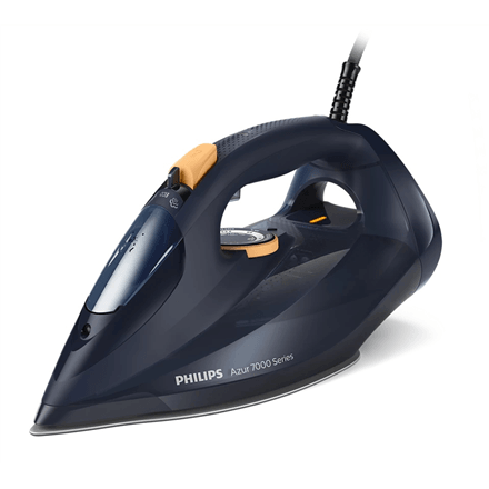 Philips DST7060/20 7000 Series | Steam Iron | 3000 W | Water tank capacity 300 ml | Continuous steam 55 g/min | Steam boost performance 250 g/min | Blue/Yellow