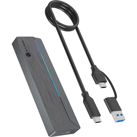 Raidsonic Icy Box M.2 SATA/NVMe SSD Enclosure with USB 3.2 Gen 2 Type-C and RGB light | Warranty IB-1826MCL-CU31 month(s)