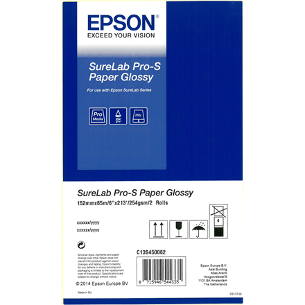 Epson SureLab Pro-S Glossy Paper C13S450062BP, 2 Rolls 15.2 cm x 65 m