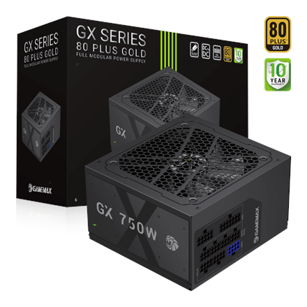 Gamemax PSU | GX 750GF | 750 W | Gold | Full Modular