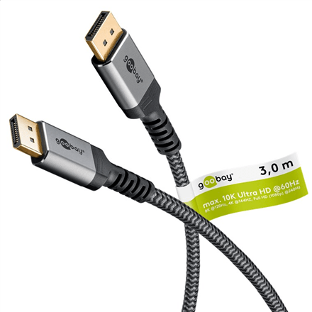 Goobay | DisplayPort Cable 2.0/2.1, 80 Gbit/s | 75686 | DisplayPort to  DisplayPort