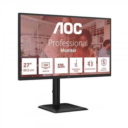 AOC Q27E4CV 27" QHD IPS Monitor, 120 Hz, USB-C 90W
