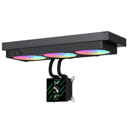 Gamemax CPU Liquid Cooler | GLACIER 360 LCD BK | Black