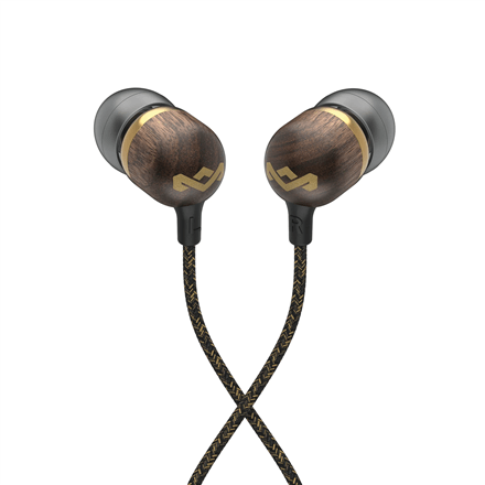 Marley Wired Earbuds | Smile Jamaica | Built-in microphone | USB Type-C | Brass