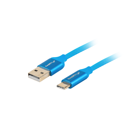Lanberg | USB Type-C to USB Type-A 2.0 Cable Blue QC 3.0 Premium, 1.8 m | CA-USBO-22CU-0018-BL | USB Type-C to USB Type-A