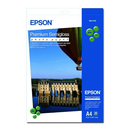 Epson Premium Semigloss poolläikiv fotopaber, A4, 251 g/m², 20 lehte