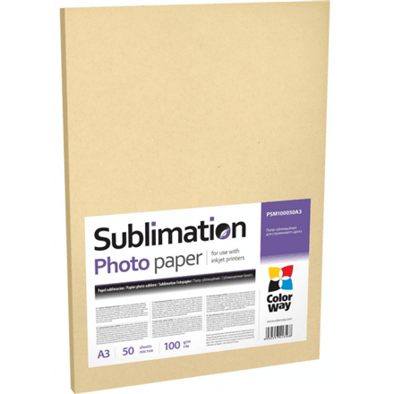 ColorWay sublimatsioonpaber, A3, 100 g/m², 50 lehte