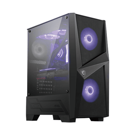 MSI MAG FORGE 100M PC Case, Mid-Tower, USB 3.2, Black | MSI | MAG FORGE 100M | ATX | Black