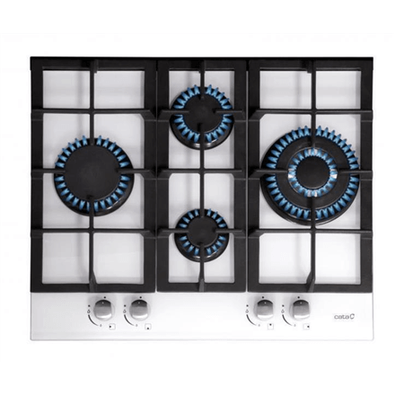 CATA LCI 6031 WH Gas on Glass Hob, 4 Burners, White