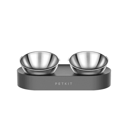 PETKIT Fresh Nano Metal pet bowl, 0.48 L, tilted, black