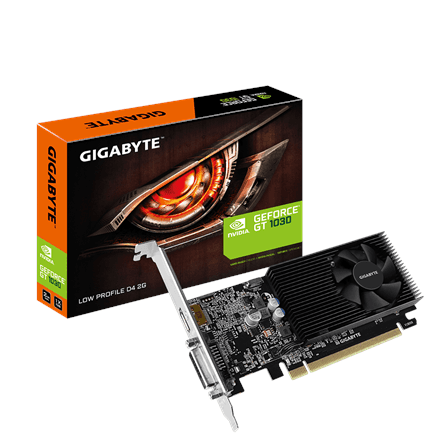Видеокарта Gigabyte GeForce GT 1030 2 ГБ DDR4, низкий профиль