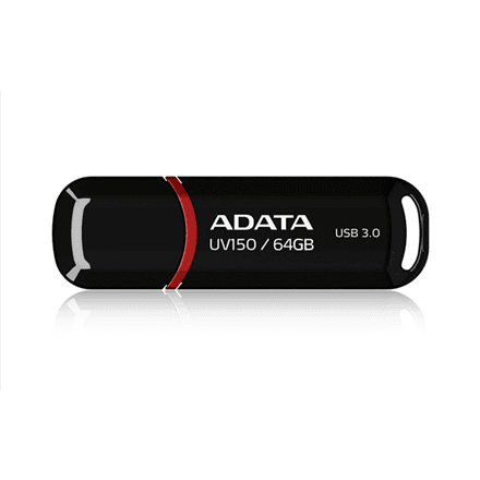 ADATA UV150 64 GB USB-mälupulk, must