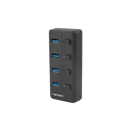 Natec Mantis 2 NHU-1557 4-Port USB 3.0 Hub, Black