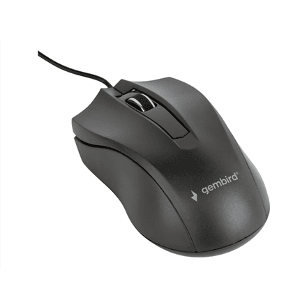 Gembird MUS-3B-01 Wired Optical Mouse, USB, 1000 DPI, Black