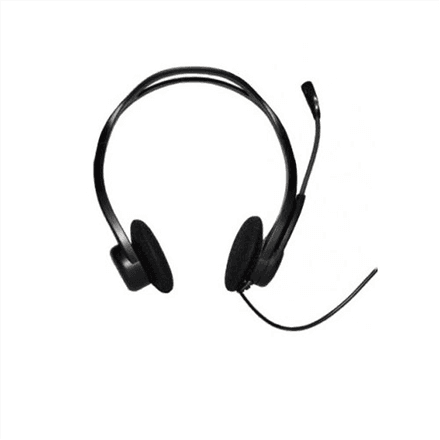Logitech PC 960 USB headset with microphone, black