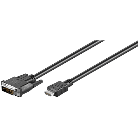 Goobay | DVI-D/HDMI cable, nickel plated | 50580 | DVI-D male Single-Link (18+1 pin) | HDMI male (type A) | 2 m