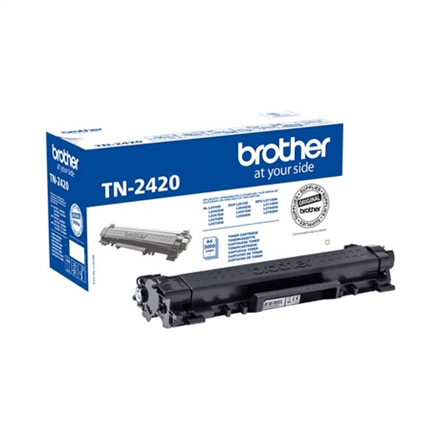 Brother TN-2420 tonerkassett, must, 3000 lehekülge