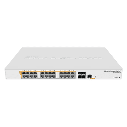 MikroTik CRS328-24P-4S+RM PoE+ switch, 24 porti, 4× SFP+, 128 Gbit/s