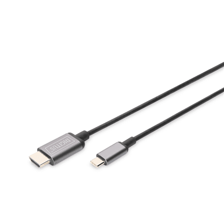 Переходной кабель USB-C – HDMI Digitus, 4K 30 Гц, 1,8 м, DA-70821