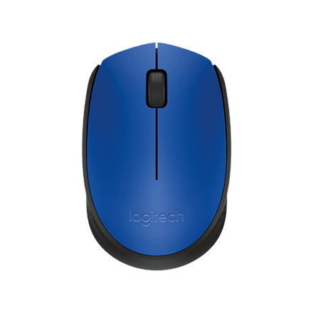 Logitech M171 беспроводная мышь чёрная, синяя