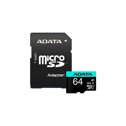 ADATA Premier Pro microSDXC mälukaart 64 GB, U3 V30S, adapteriga
