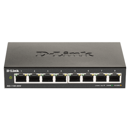 Võrgulüliti D-Link DGS-1100-08V2, 8 porti, hallatav L2