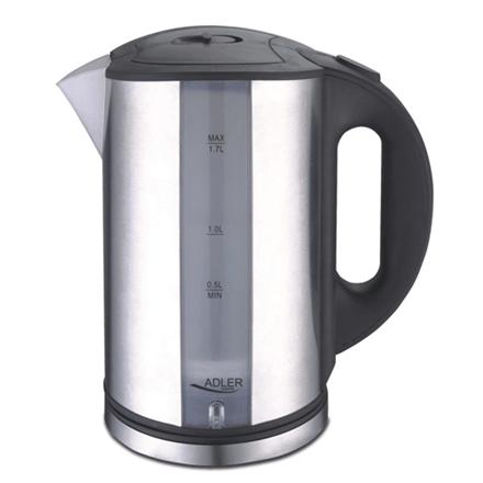 Adler AD 1216 electric kettle, 1.7 L, 2000 W, stainless steel