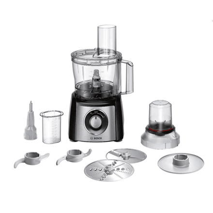 Köögikombain Bosch MCM3401M, 800 W, 2,3 l, must / roostevaba teras