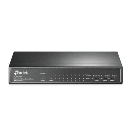 TP-Link TL-SF1009P 9-pordiline switch, 8 PoE+ porti 30 W