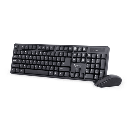 Gembird KBS-W-01 Wireless Keyboard and Mouse Set, US Layout, Black