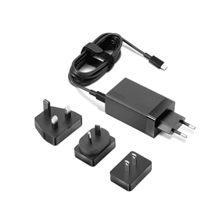 Lenovo USB-C Travel laptop power adapter, 65 W, with travel plugs