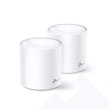 TP-LINK | AX1800 Whole Home Mesh Wi-Fi 6 System | Deco X20 (2-pack) | 802.11ax | 1201+574 Mbit/s | 10/100/1000 Mbit/s | Ethernet LAN (RJ-45) ports 2 | Mesh Support Yes | MU-MiMO Yes | No mobile broadband | Antenna type 4xInternal per Deco uni
