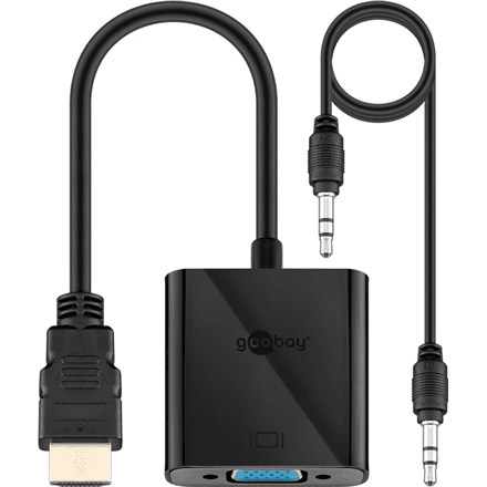 Адаптер Goobay 68793 HDMI–VGA с аудиовыходом, чёрный