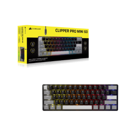 Corsair Clipper Pro Mini 60 Hall Effect gaming keyboard, black