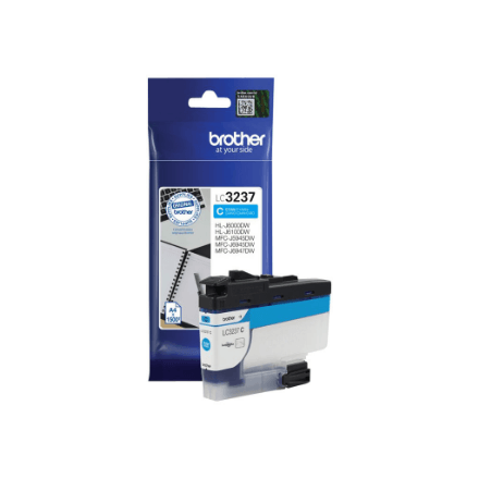 Brother LC3237C Cyan Ink Cartridge, 1500 Pages