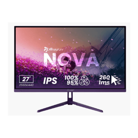 Arozzi Nova 27" IPS QHD mängurikuvar, lilla (AZ-NO-27T2K260-PP)