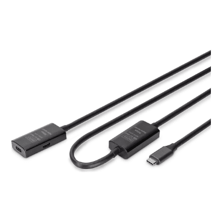 Aktiivne USB-C – USB-C pikenduskaabel Digitus, 10 m, USB 3.2 Gen 1