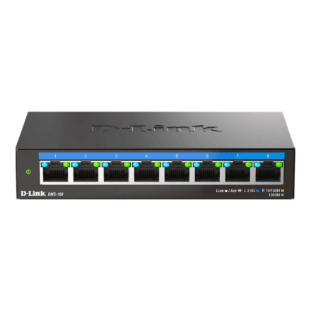 D-Link DMS-108/E 8-pordiline 2,5G multigigabitine switch