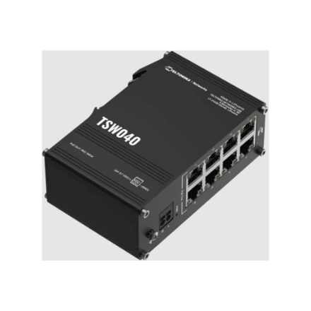 Teltonika | Industrial Switch | TSW040 | Unmanaged | DIN rail mountable | 10/100 Mbps (RJ-45) ports quantity 8 | PoE+ ports quantity 8 | Power supply type 2-pin industrial DC power socket